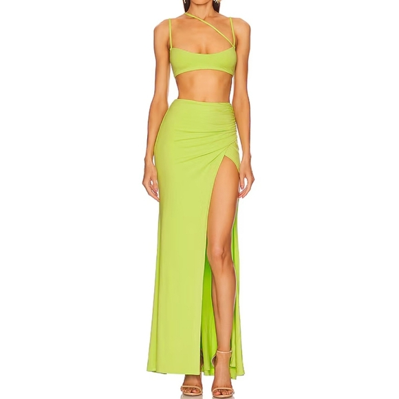 REVOLVE X Michael Costello Zendaya Skirt in Bright Green  size xxs - Picture 3 of 13